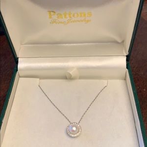 Sterling Silver Single Pearl Necklace.
